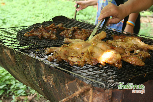 น้ำตกป่าละอู ร้านไก่ย่างส้มตำ ที่เที่ยวหัวหิน